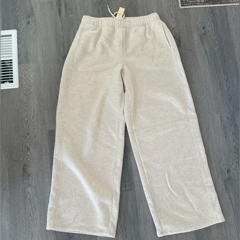 Offline by Aerie Cream Wide Leg Lounge Pants